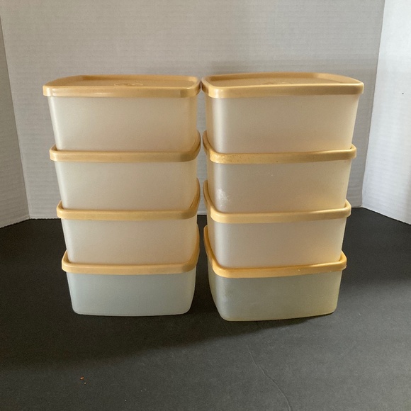 Tupperware Kitchen Vintage Tupperware Square Round Containers With